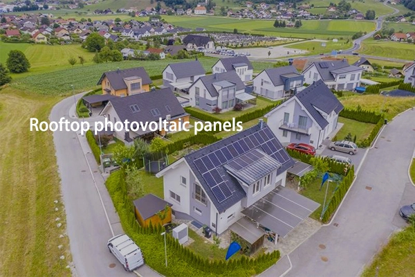Solar panels mounted on the roof